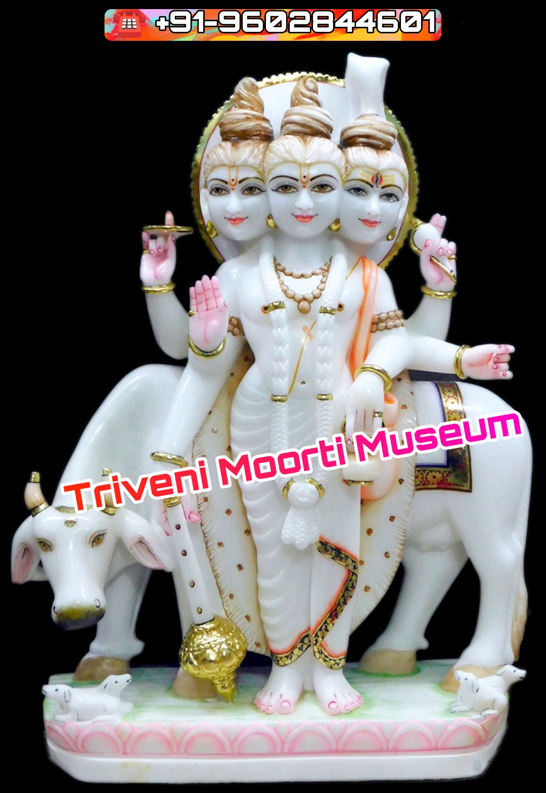 Dattatreya God Marble Statue for Temple