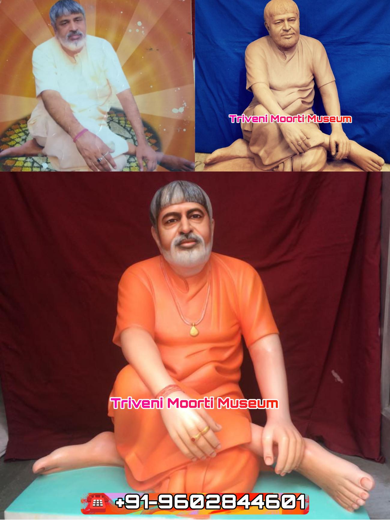 Colorful 3 Feet Marble Human Statue